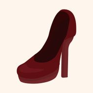 High-heeled shoes style theme elements vector eps N15