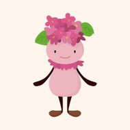 flower elf theme elements vector eps N30