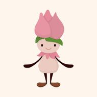 flower elf theme elements vector eps N33