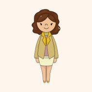 lady girl cartoon theme elements vector eps N100