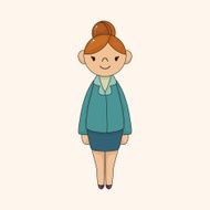 lady girl cartoon theme elements vector eps N101