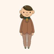 lady girl cartoon theme elements vector eps N102