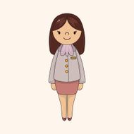 lady girl cartoon theme elements vector eps N103