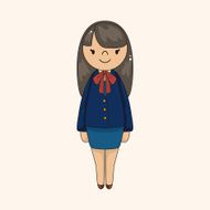 lady girl cartoon theme elements vector eps N106