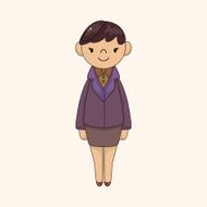 lady girl cartoon theme elements vector eps N108