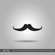 hipster mustache icon vector illustration eps10 on grey backgrou