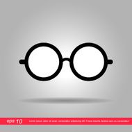 glasses icon vector illustration eps10 on grey background