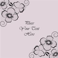 Vintage vector abstract background with black lace