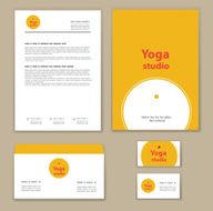 Yoga studio branding set