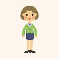 lady woman cartoon theme elements N29