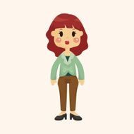 lady woman cartoon theme elements N31