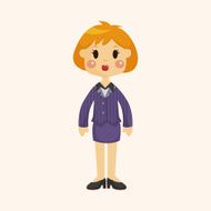 lady woman cartoon theme elements N33