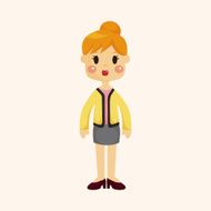lady woman cartoon theme elements N34