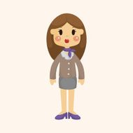 lady woman cartoon theme elements N35
