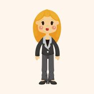 lady woman cartoon theme elements N36