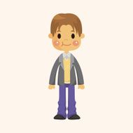boy man cartoon theme elements N225