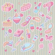Girl sticker set