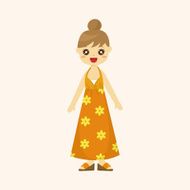 lady girl cartoon theme elements N228