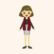 lady girl cartoon theme elements N233