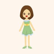lady girl cartoon theme elements N235