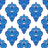 Damask seamless flourish floral pattern