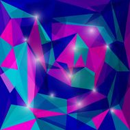Abstract bright polygonal triangular background with glaring lights for design N12