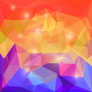 Abstract bright polygonal triangular background with glaring lights for design N13