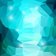 Abstract bright polygonal triangular background with glaring lights for design N14