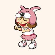 lady girl cartoon theme elements N240