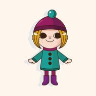 lady girl cartoon theme elements N243