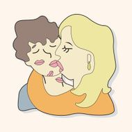 france couple theme elements vector eps N5