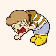 boy man cartoon theme elements N231