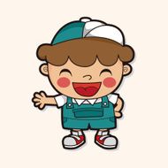 boy man cartoon theme elements N233