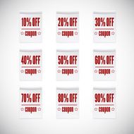 Sale clothing labels set of discounts