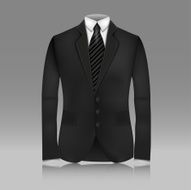 Male clothing suit Vector Illustration contains transparencies N2