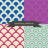 Retro different seamless patterns