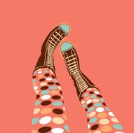 tights with polka dots