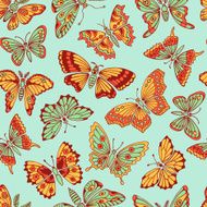 seamless pattern with decorative butterflies N7