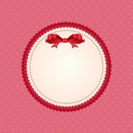 Vintage Frame with Bow Background Vector Illustration N17