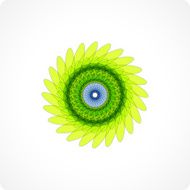 abstract color floral icon for design