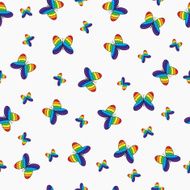 Seamless pattern with colorful butterflies N2