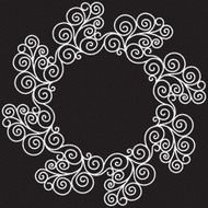 vector doodle pattern of spirals swirls and flowers N3