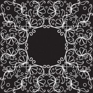 vector doodle pattern of spirals swirls and flowers N4