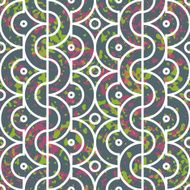 Seamless geometric pattern with half circles