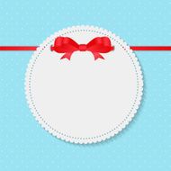 Vintage Frame with Bow Background Vector Illustration N28