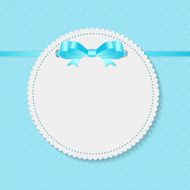 Vintage Frame with Bow Background Vector Illustration N29