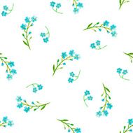Watercolor Blue Flowers N2