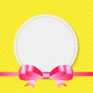 Vintage Frame with Bow Background Vector Illustration N31