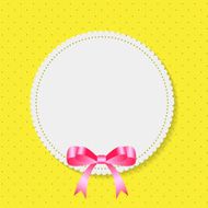 Vintage Frame with Bow Background Vector Illustration N35