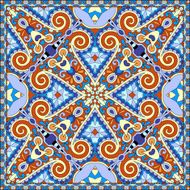 Traditional ornamental floral paisley bandanna N558